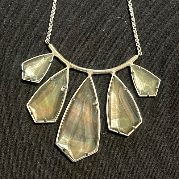 Kendra Scott Jewelry - Kendra Scott Adjustable Rhyan Necklace Rhodium Black